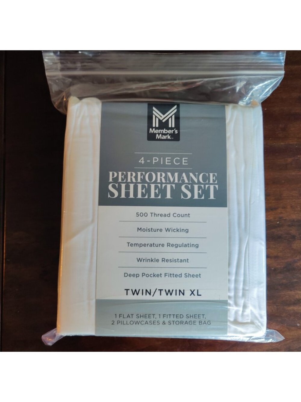 Member's Mark Moisture Wicking Performance Solid Sheet Set Twin/Twin XL College